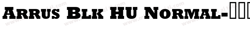 Arrus Blk HU Normal字体转换